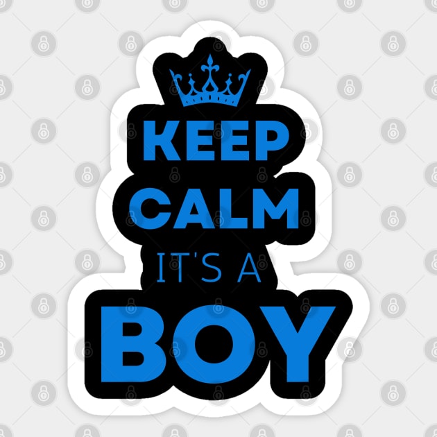 Ceep calm  it's a boy " new mom gift" & "new dad gift" "it's a boy pregnancy" newborn, mother of boy, dad of boy gift Sticker by Maroon55